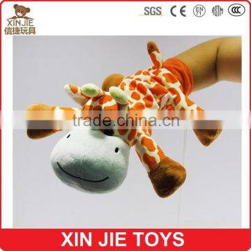 OEM deer shape hand puppet custom wild animal shape hand and finger puppet EN71 animal shape hand puppet