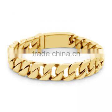 2016 Cool fashion Casting Large Stainless Steel link bracelet heavy mens bracelet