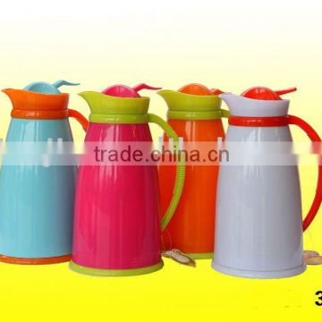 Orange 1000ml Plastic Coffee Pot With Glass Inner