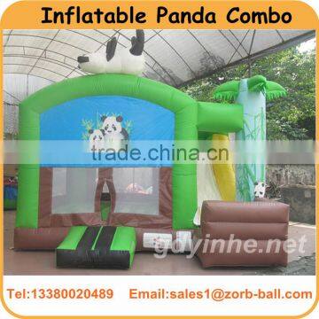 2016 Funny PVC inflatable panda bouncer, jumping castle for kids