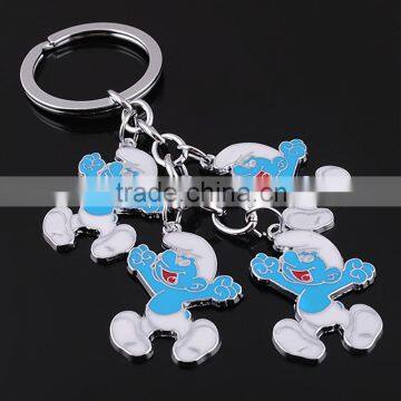 cartoon character laser printing metal lover keychain