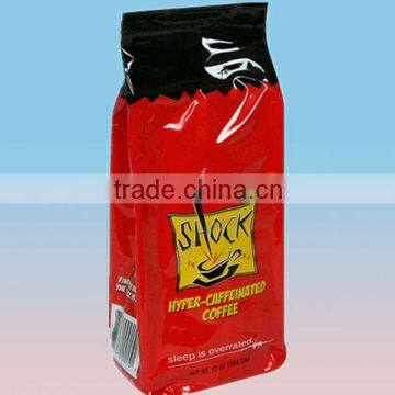 flat bottom plastic packaging bag for coffee