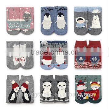 Best selling high quality competitive price lovely cartoon women socks terry socks