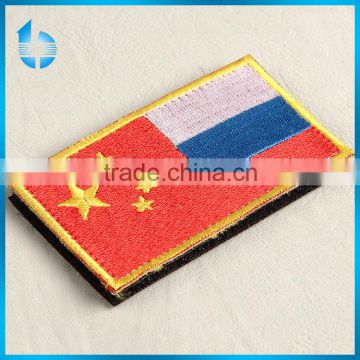 Hangzhou label company manufacture embroidery badge label for security guardsman uniform