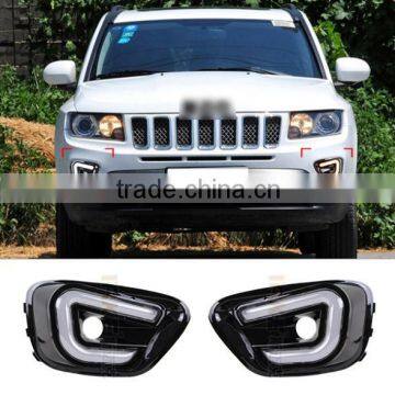 12V LED Daytime Running Lights Front Car Driving Light DRL For Jeep 2011 2012 2013 2014