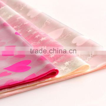 fancy colored custom printed cellophane bags wrapping flower packing