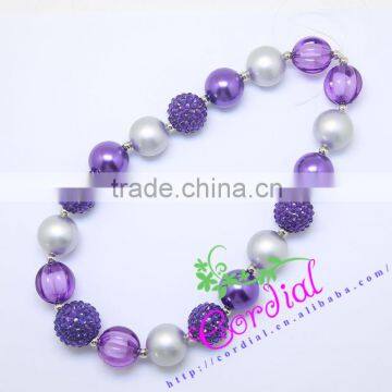 New Arrival High Quality Fashion Kids Costume Jewelry Bubblegum Beaded Chunkys Necklace