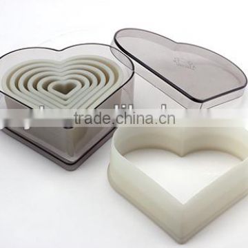 7pcs Heart Shaped Teeth Melon Nylon Cookie Cutter