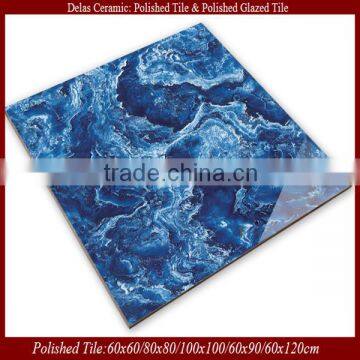 24'x24' Blue Azul Polished Glazed Granite Tile