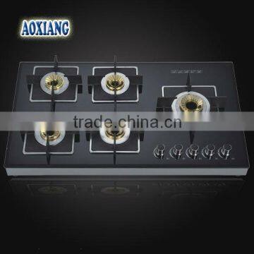 Kitchen 5 Burner Built-in Tempered Glass Gas Stove/ Gas Stove/ Gas Cooker AX-1228