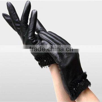 winter biker leather hand gloves for warm