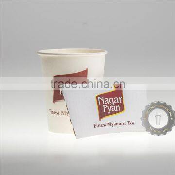 8oz customize Single wall paper cup with paper sleeve