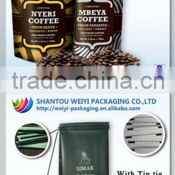 coffee bags with valve wholesale packaging bag