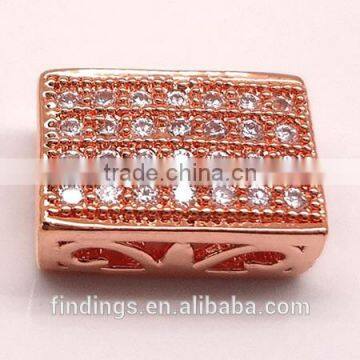 BJ4680 Elegant diamond micro pave jewelry, brass pave diamond connector jewelry