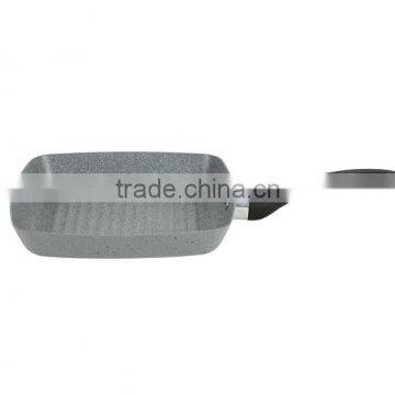 grey marble coating aluminium grill pan