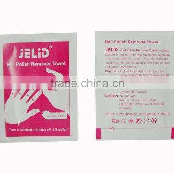 High Quality Wet Wipe Coming!Nail Remover Swab With CE FDA Certificates