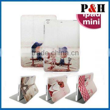 2015 Pu leather stand case for iPad mini with fashion display