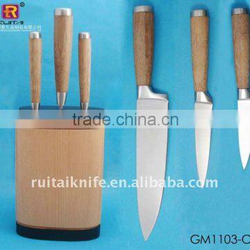 Simple promotion gift knife with wooden handle