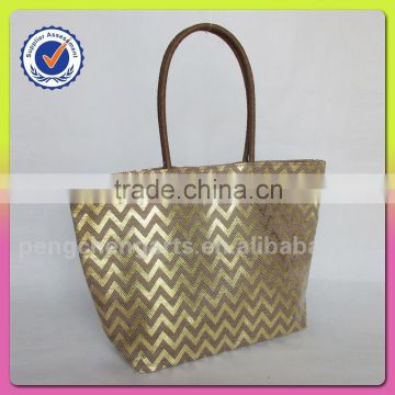 Ladies big handbags paper straw shopping bag