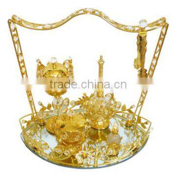 2016 Arabic gold plated glass craft T118