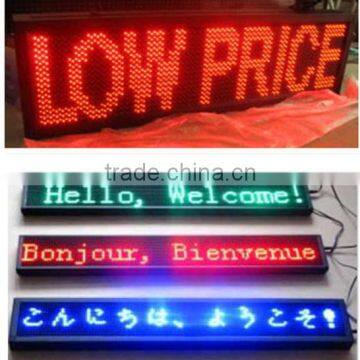 Outdoor P10 Single Red Blue Green Yellow White Color Led Message Sign / Led Display Sign