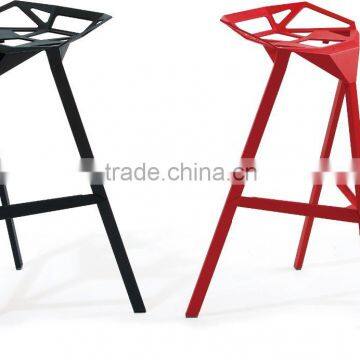 Bistro Furniture Aluminium With Powder Coated Transformer Shape Bar Stool Chair photo-4