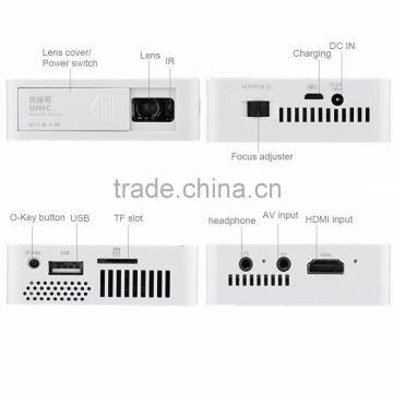 In Stock!!! 2016 UNIC Mini Full HD DLP HDMI Projector UC50 Pico 3D LED Projeksiyon Proyector Screen photo-5