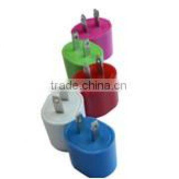 2014 fashionable design factory wholesale price double color usb wall charger