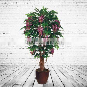 Artificial Wisteria Blossom Tree For Restaurant Decoration