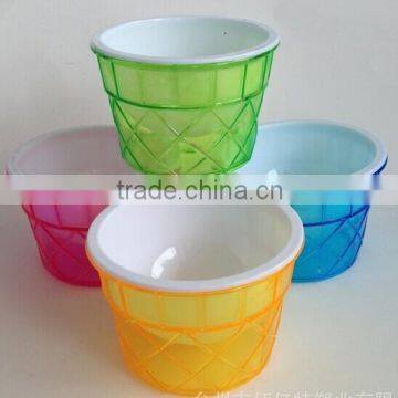 Recycle plastic colorful ice Waffle Ice Cream Dish