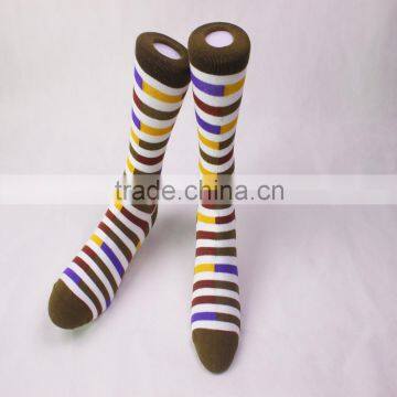 In Stock White Black Pattern 168N 100% Cotton Socks photo-4