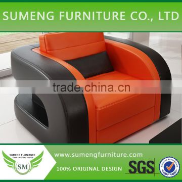 Hotel designs of single seater sofa, one seater leather sofa