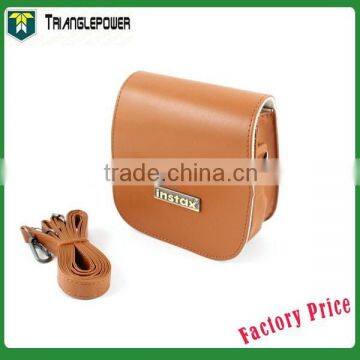 Fashionable Brown PU Leather Case Bag For Fujifilm Instax camera Mini7s, Case Bag With Shoulder strap