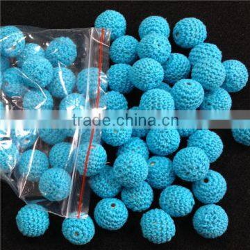 Wholesale Mixing 20mm Round Wooden Covered Ball