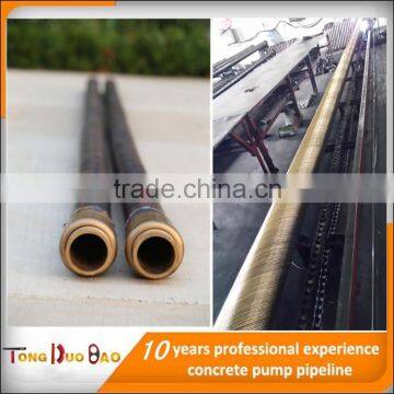 concrete pump four layer steel reinforced rubber hose with end fittings