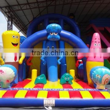 2015 hot spongebob inflatable slide