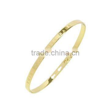 Memories Bangles With Customize Design Word 'THIS TOO SHALL PASS' With 4mm/7mm Width photo-3