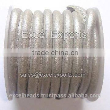Dusty Metallic Leather Cords