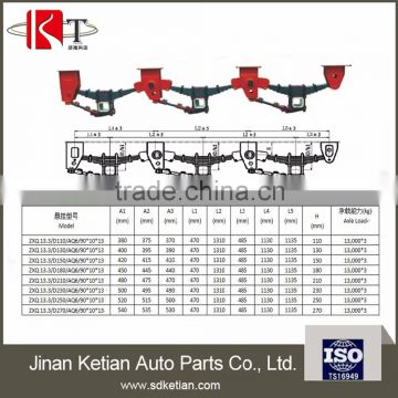 american type 3 axles lightweight suspension for trailer