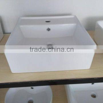 New Design Art Basin Ceramic Bathroom White Basin Square Shape New Design Single Hole Wash BasinYB003 photo-4