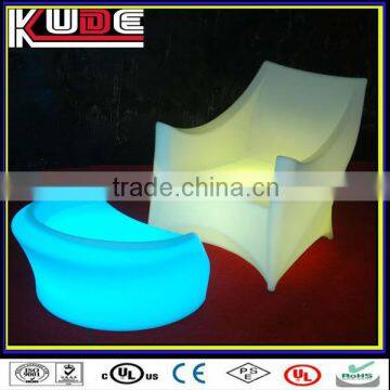 LED Furniture Armchair and Ottoman commercial furniture armchairs and round ottoman