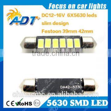 41mm 42mm 5630 6SMD Car Interior Dome Festoon LED Bulbs License Plate Lights