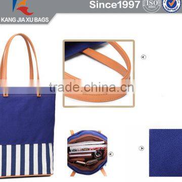 Both Strap Tote in Navy Canva Standard Size Wholesale USA