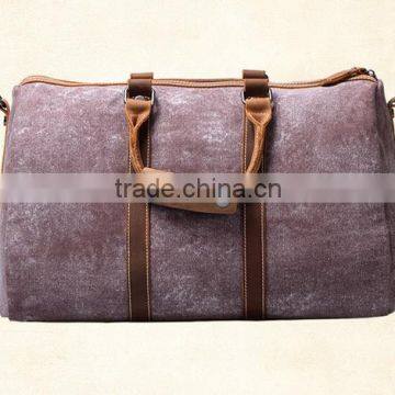 Durable Delux Genuine Leather Duffle Bag Shenzhen Kangjiaxu Factory