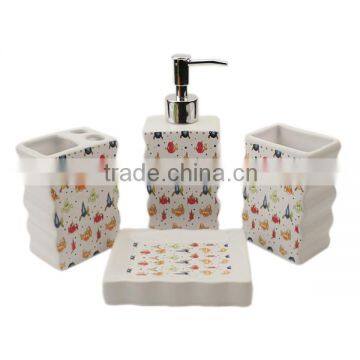 ceramic cup,ceramic toothrush holder,bathroom set