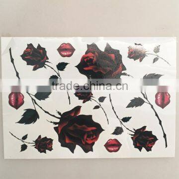 2016 New Design High Fashion Waterproof Valentine's Rose Tattoo Sticker photo-4