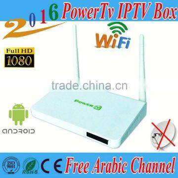 free forever watch IPTV box Arabic IPTV Box PowerTv X6 HD Android 4.4 tv box Wifi receiver tv BN sport channels kodi
