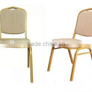 stainless stell banquet chair in gold color