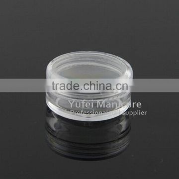 Hotselling factory wholesale plastic clear 3g empty nail jar for mirror powder