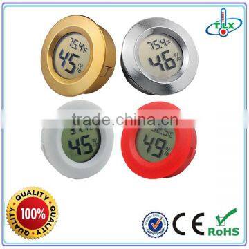 TL8048 Easy insert round thermometer hygrometer for cigar, reptile, pet room, guitar